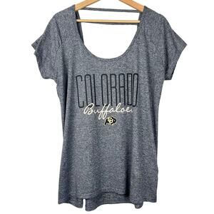 University of Colorado Buffs Rivalry Threads Low-back‎ Shirt Gray Size L Logo